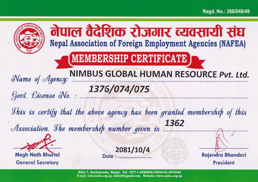 Membership Certificate